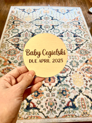 Last Name Baby Announcement