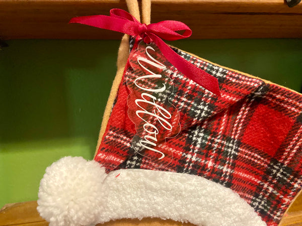 Acrylic Stocking Tag