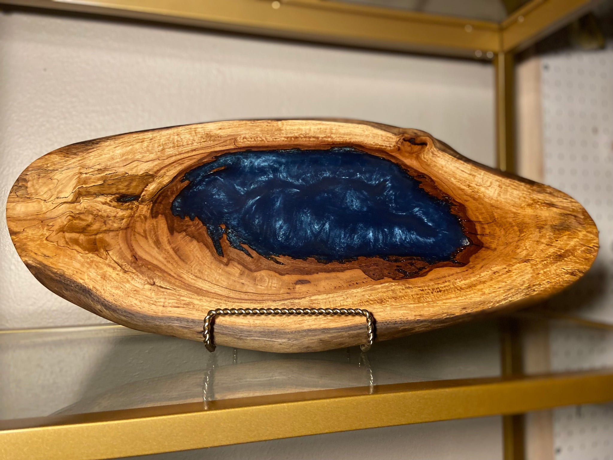 Dark Blue Epoxy Cutting Board