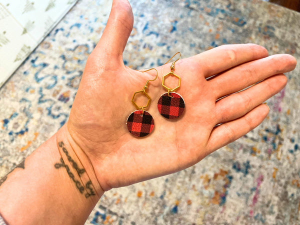 Plaid and Gold Geometrics