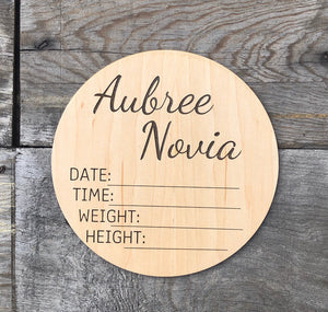 Newborn Baby Announcement: Style 1